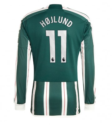 Lacne Muži Futbalové dres Manchester United Rasmus Hojlund #11 2023-24 Dlhy Rukáv - Preč